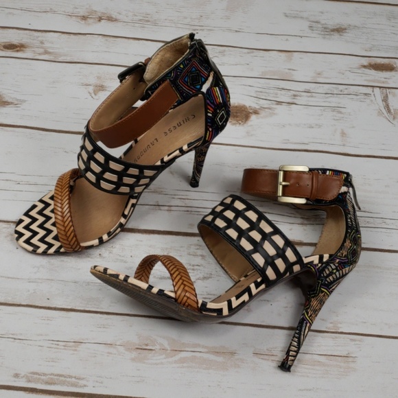 Chinese Laundry Shoes - Chinese Laundry Multicolor Zip Up Heels